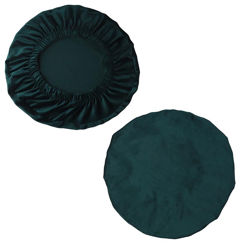 1PC Elastic Machine Washable Stool Cover Office Decor Drawstring Closure Classic Flannel Bedroom Velvet Stretch Living Room Home