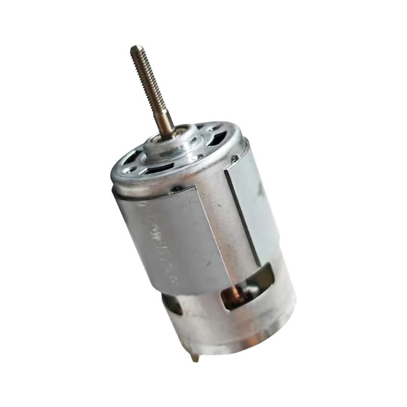 Grass Cutter Motor Replacement Part RS755, Cylindrical Motor Form with Threaded End, Metal Housing, 98 x 44.5 mm, for Brush Cutter Maintenance