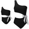 2024 Women's Cut-Out One-Shoulder Parent-Child Swimsuit