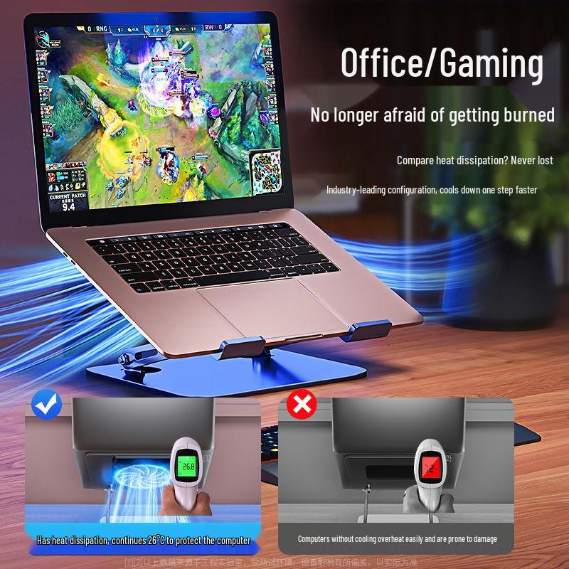 2025 Universal Folding Laptop Cooling Pad with Dual-Layer Fan Stand