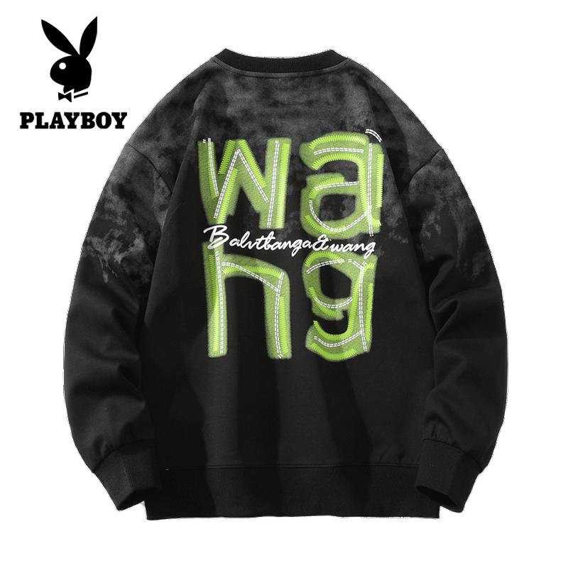 Playboy Men's Gradient Round Neck Sweatshirt