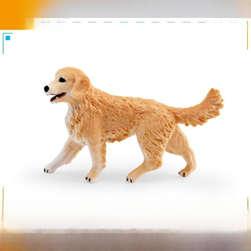 Golden Retriever Pvc Figure For Children Decorative Animal Miniature Gift