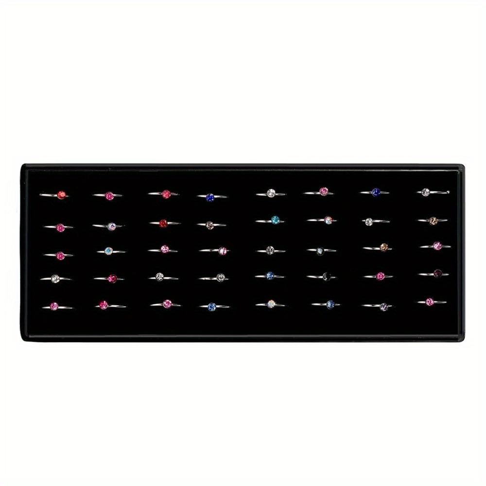 

Bobisty 40/60PCS Stainless Steel Nose Rings Studs Rhinestone Stud Nose Rings for Women Nose Piercing Jewelry thickness 0.06