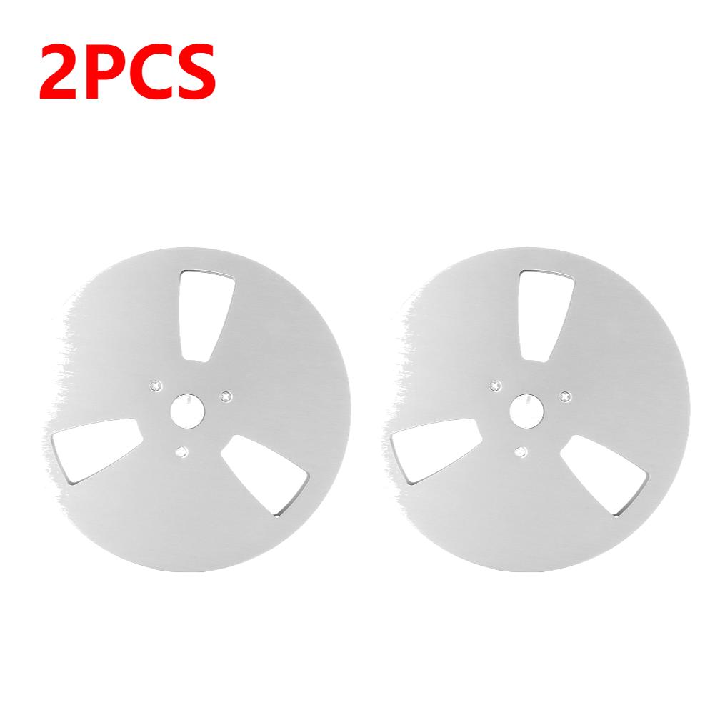 1/2PCS Blank Tape Reel 1/4 7 Inch Empty Tape Reel Aluminum Alloy 3 Holes Recording Takeup Reel for Reel To Reel Tape Player