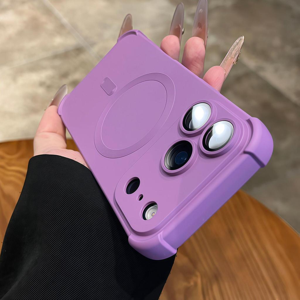 Magnetic Skin-Feel Drop-Proof Case with Lens Film for iPhone 17 Pro Max