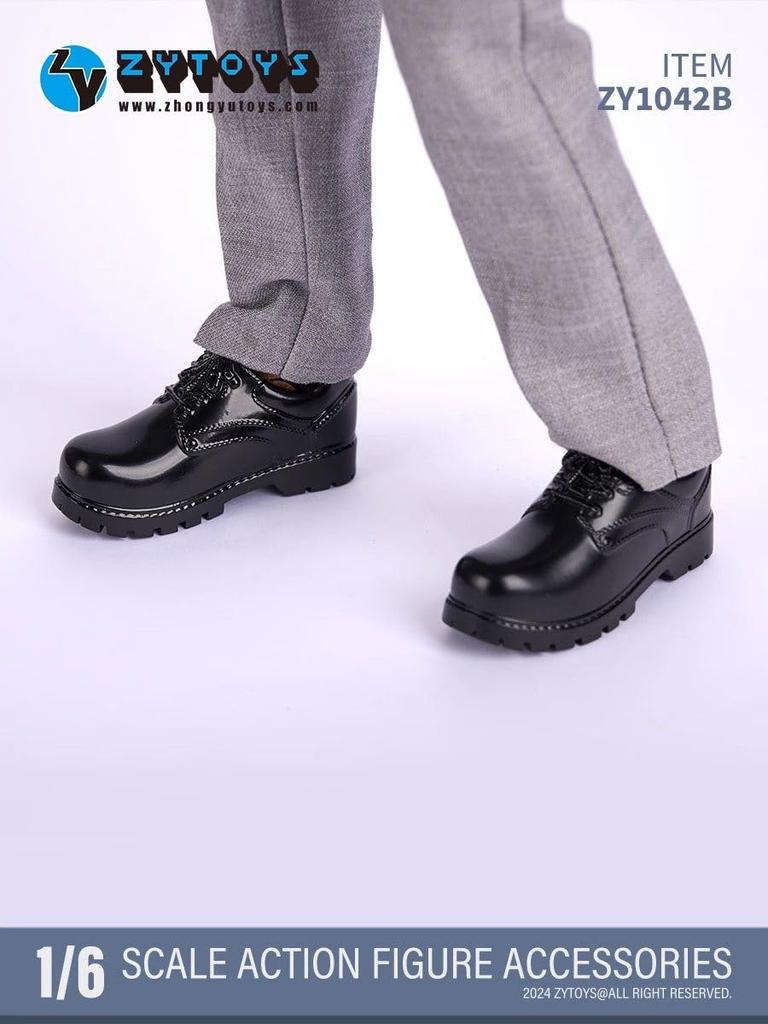 [TOYBARJAPAN] Akcesorium do figurek w skali 16, pasujące do figurek TBLeague i innych. ZYTOYS ZY1042 Męskie buty robocze budowlane, buty w stylu skórzanym (Postać