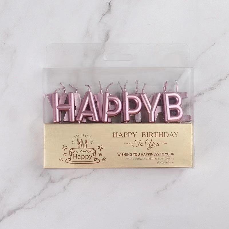 Birthday Candle Golden Christmas Children Romantic Party Cake Decoration Candle Light Digital Handmade Glow