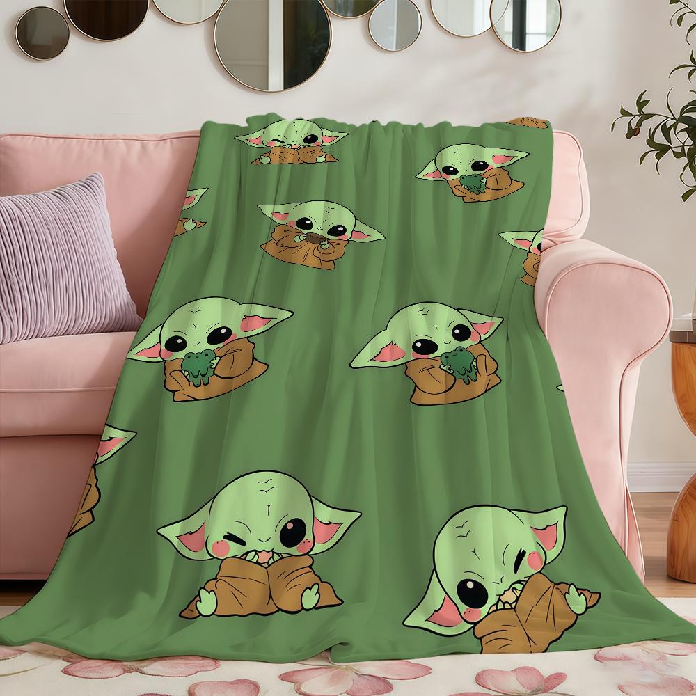 S-StarS W-Wars Baby Y-Yoda Blanket Soft Warm Furry Throw Super Kids Toys Bed Sofa Car Cradle