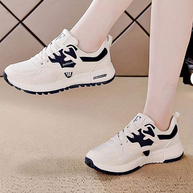 Modische Damen-Sneaker - Leichte, Schnürschuhe zum Laufen mit rutschfester Gummisohle, Atmungsaktives Stofffutter - Vielseitige Freizeit-Schuhe