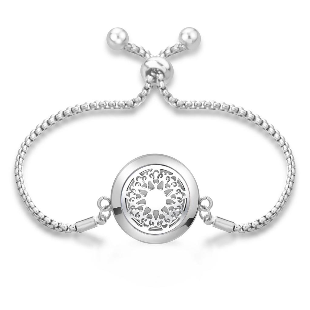 Women's Openable Titanium Steel Essential Oil Diffuser Bracelet