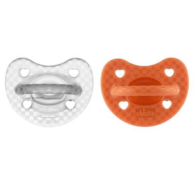 Chicco Chicco Physio Soft Luxe Schnuller 16-36 Monate (Orange/Transparent)