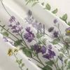 Butterfly Lavender Print Cabinet Window Decor Partition Voile Curtain  for Living Room Bedroom