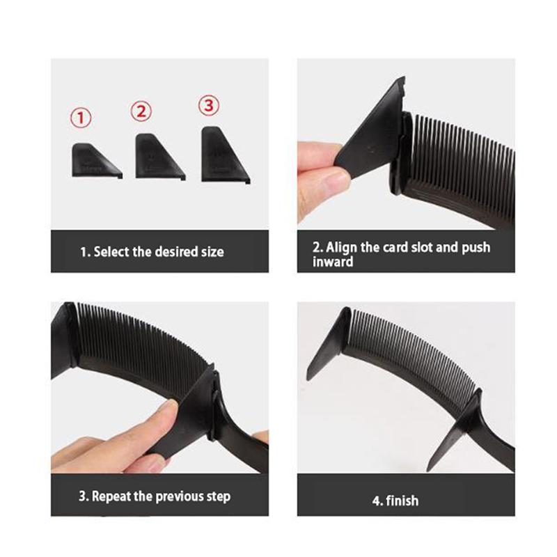 Professioneller Friseur-Haarschneidekamm mit gebogenem Positionierungs-Kamm, verstellbar, S-Bogen-Design