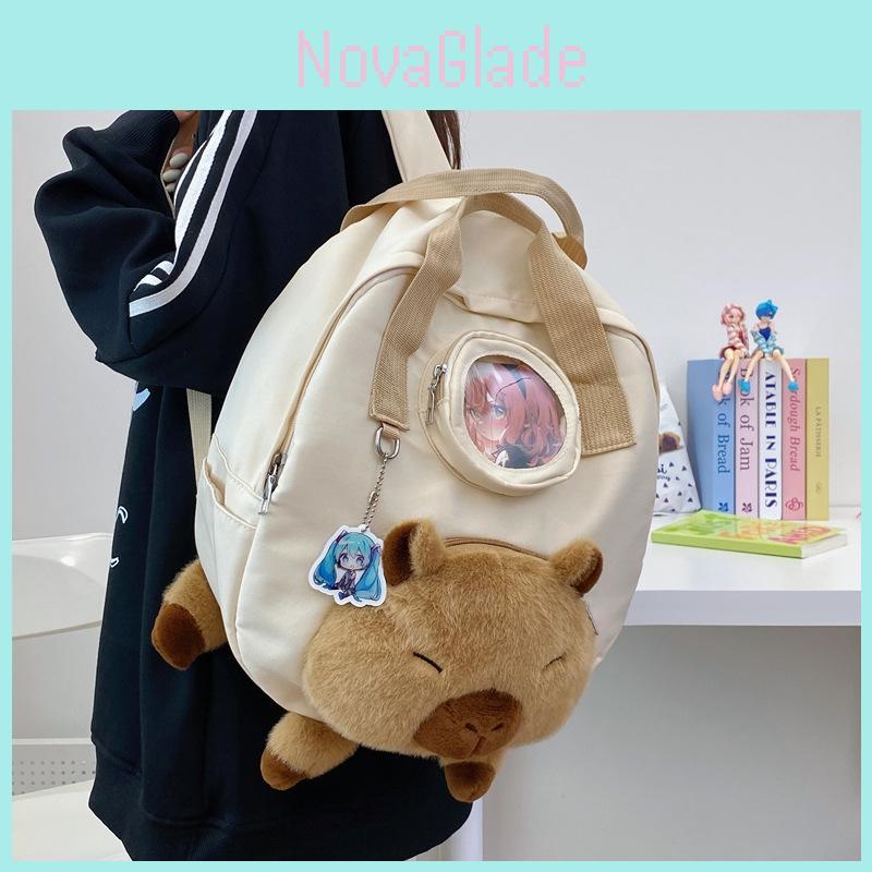 Fresh Style Capybara Animal Backpack With Padded Shoulder Straps And Storage For School Use
