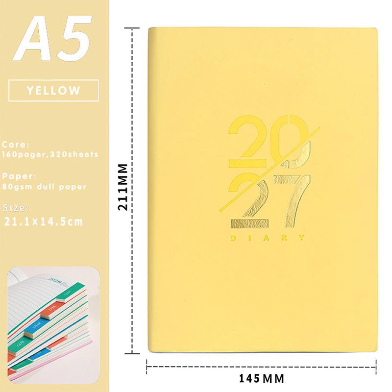 2026 Angled A5 Daily Planner & Calendar - English Schedule and Efficiency Guide