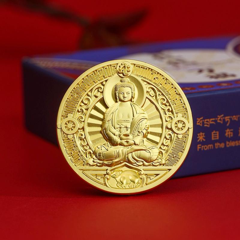 Культурные и творческие монеты дворца Потала, памятные монеты зодиака, новогодние подарки на день рождения, благословения дворца Потала и монеты благословений pig