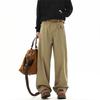 American retro scimitar casual pants men's spring and autumn trend three-dimensional cutting overalls loose deconstruction wide-leg pants