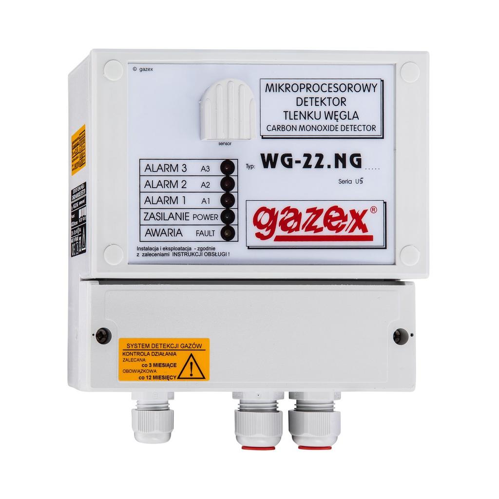 Carbon Monoxide Detector WG-22.NG CO, 20/100ppm (s15), Pp Sensor, 2 Power Supply