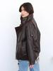 2025 Spanish Lamb Bubble Leather Double-Layer PU Motorcycle Jacket