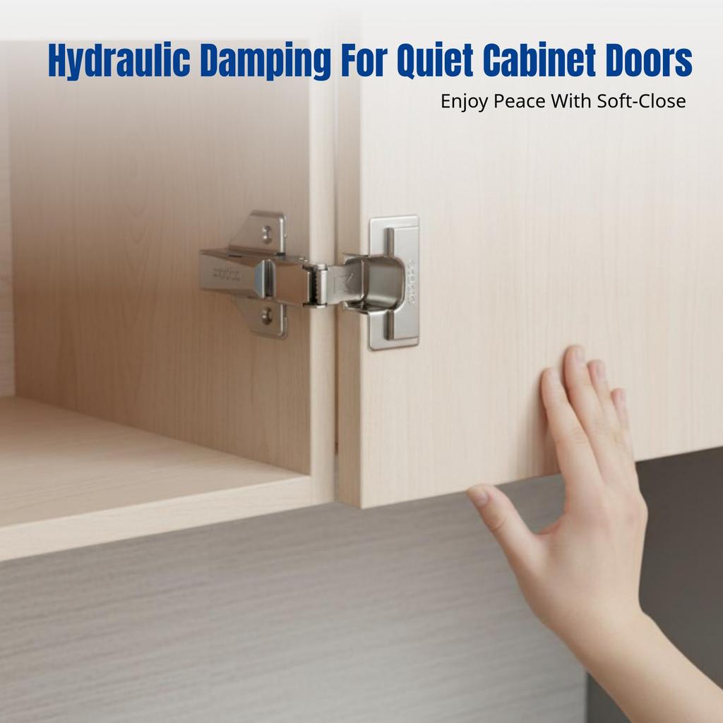 304 Stainless Steel Cabinet Door Hinge, Hydraulic Folding Hinge, Damping Wardrobe Hardware, Multi-Stage Strength, Quiet Closing