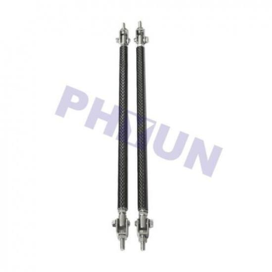 7.8'' Adjustable Car Front Bumper Lip Splitter Strut Rod Support Carbon Fiber 2x