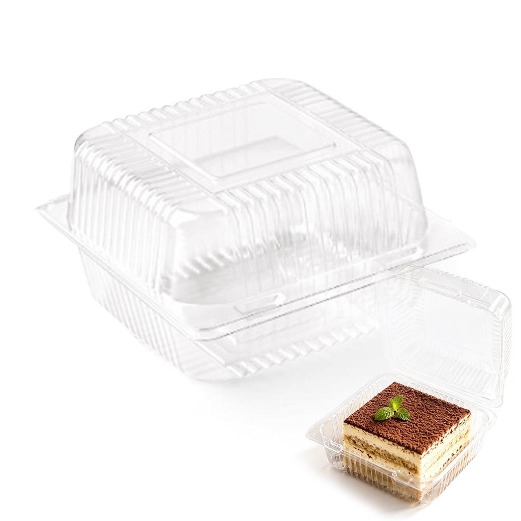 50 or 100 Pack Clear Plastic Containers with - Disposable Takeout Boxes for Strawberry
