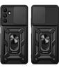 Armored Case for Samsung Galaxy M15 5G, CamShield Slide, Black