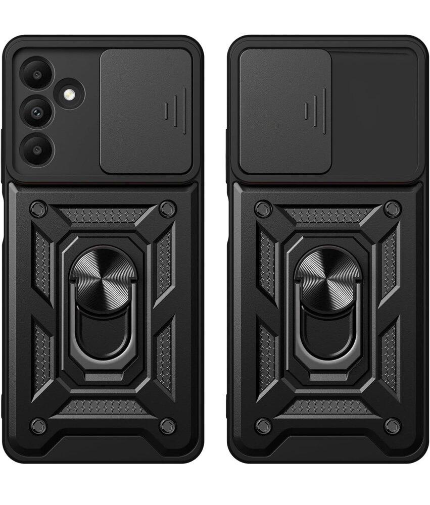 Armored Case for Samsung Galaxy M15 5G, CamShield Slide, Black