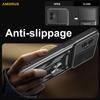 AMORUS For Samsung Galaxy XCover7 Pro Case Kickstand PC+TPU Phone Cover with Camera Lens Slider