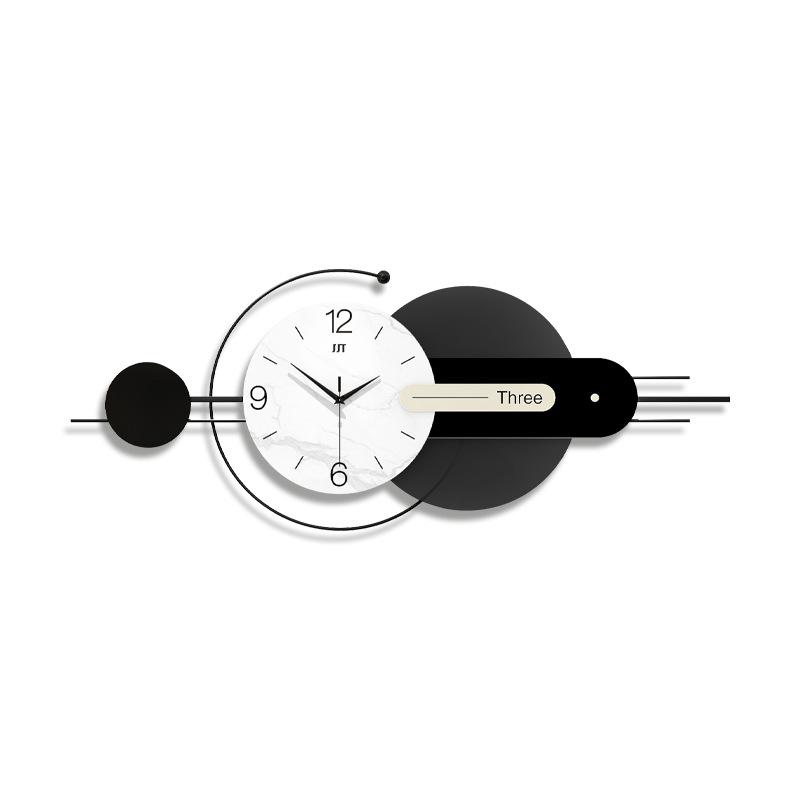 Modern Minimalist Luxury Wall Clock for Living Room or Restaurant - No-Punch Installation, Elegant Decor