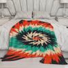 Spiral Tie-Dye Pattern Microfiber Flannel Cover Blanket Bedroom Living Room Sofa Soft And Comfortable Home Decoration