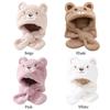 Thickening Kids Scarf Hat Integrated Warm Ear Protection Cap Cute Baby Winter Hat  Children