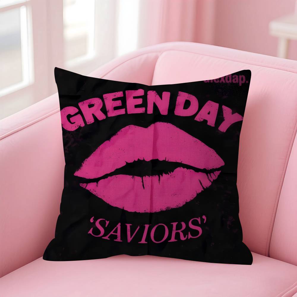 GGreen DDay Band Album Maple Design Cushion Cover Happy Autumn Harvest decor Holiday Decorati Pillow Cover