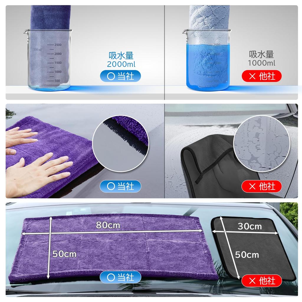 Amison Car Wash Towel Microfiber Car Super Pill Scratch Can Be Used on Both Car Microfiber Wash Car Suitable for Housework Cleaning Cloth, Cloth,