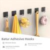 6pcs/set Waterproof Stainless Steel Hooks No Drill Wall Hook Clothes Hanger  Bathroom
