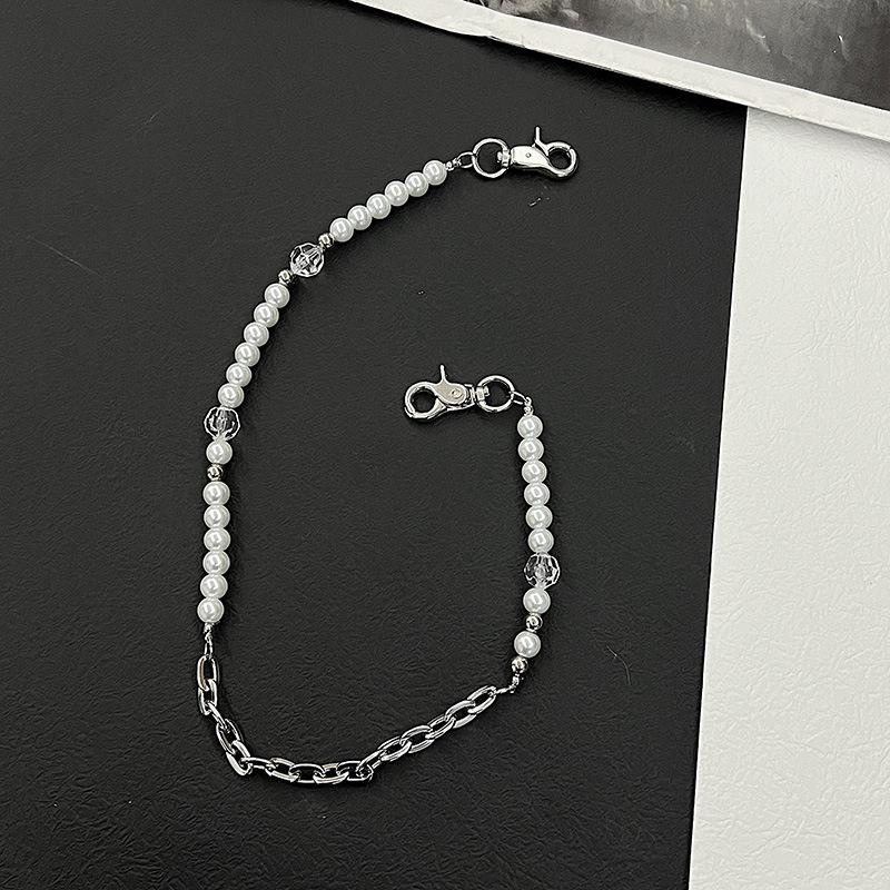

New niche design ice cube pearl trouser chain cold in men and women tide couple accessories trouser chain
