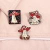 Unique Creative Mushroom Brooch Cartoon Character Hobgoblin Tale Lapel Pin for Expressing Uniqueness in Fashion