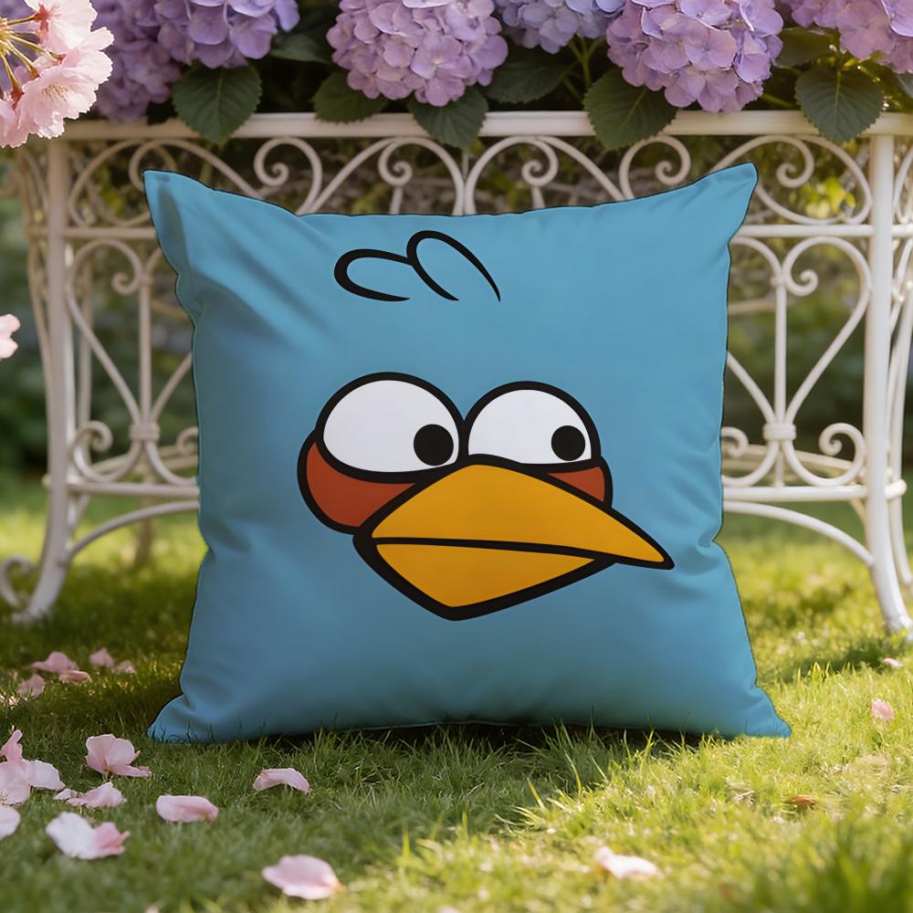 Anime A-Angry B-BirdsS Cushion Cover Home & Car Dual-Scene Pillow Cover: Reversible for Premium Comfort