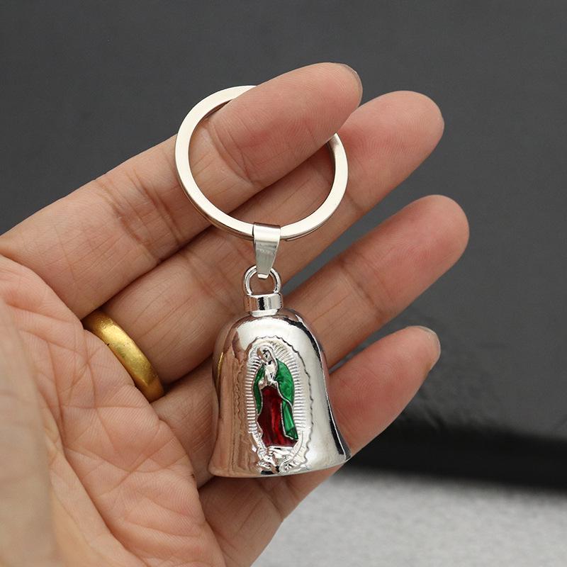Retro Metal Jewelry Keychain with Bell Pendant - Car and Bag Decoration