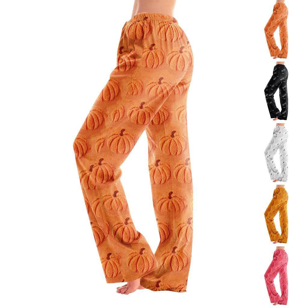 Pajama Pants Sleepwear Casual Drawstring Elastic Waist Pants Comfy Straight Yoga Loose Trousers