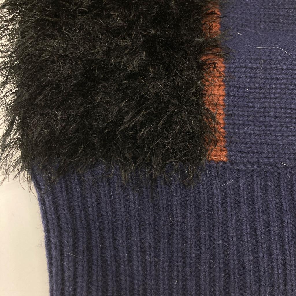 TOGA PULLA Pulla [Good Condition] TP22-XN272 Mole knit pullover Sweater/ tops 38 Navy x blackUsed