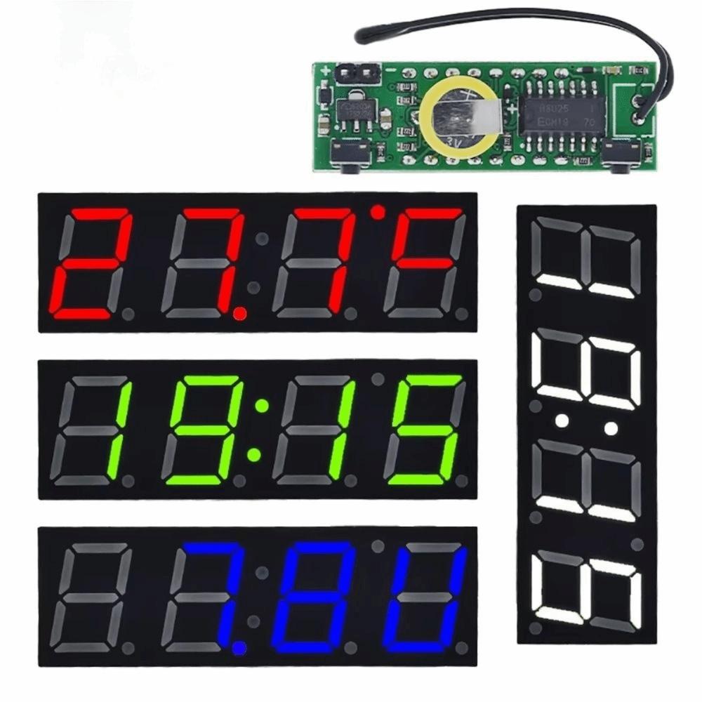 3-in-1 LED RX8025T Digitaluhr DC 5-30V Voltmeter Modul Modul DIY Thermometer DIY Projekte