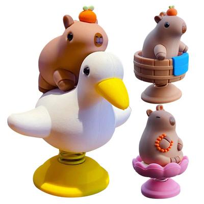 Capybara Car Ornament Dashboard Spring Bobble Head Capybara Figurine Creative Desktop Decorations Capybara Decoration Gift Cute