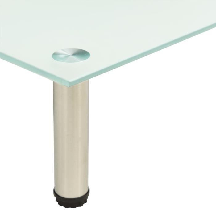 VidaXL Meuble TV Givré 40x35x17 cm Verre trempé 322759