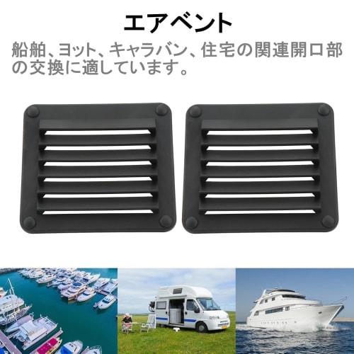 Two Air Vents, Sidewall Ventilation, Simple Look, Replacement Vents, Anti-oxidation (Black)