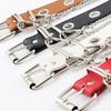 Women Fashion Imitation Leather Round Ring Chain Decorative Waist Belt
