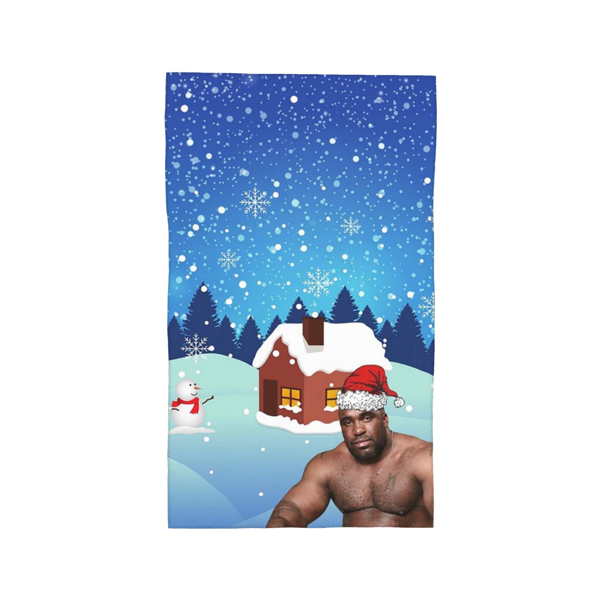 

Barry Wood Christmas Soft Face Towel Quick Dry Pool Bath Cotton Towels Breathable W40*H60(CM)