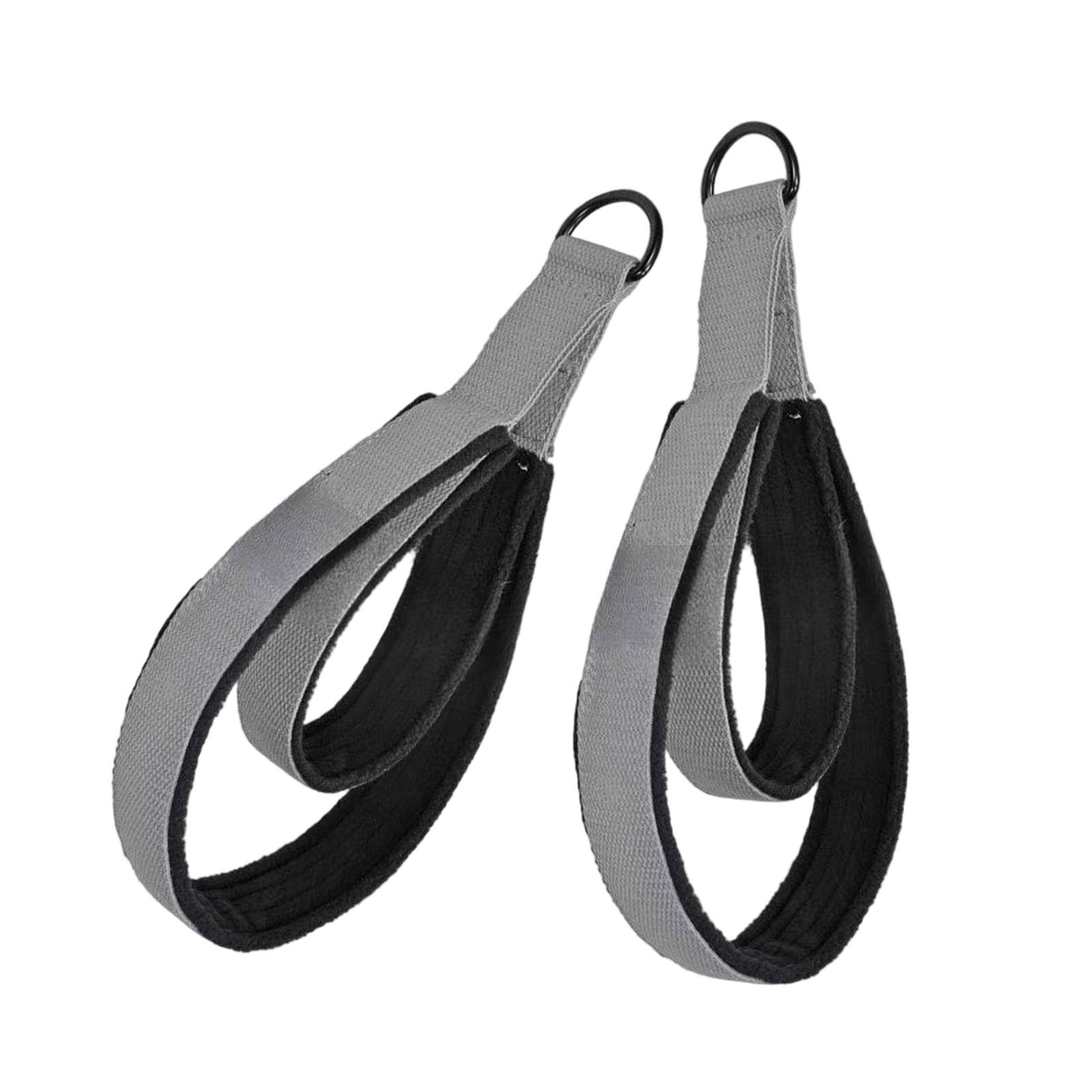

Double Loop Strap 1 Pair Pilates Yoga Double Loop Belt Fitness Equipment Strap for Gym Double Loop Yoga Pilates Strap сірий