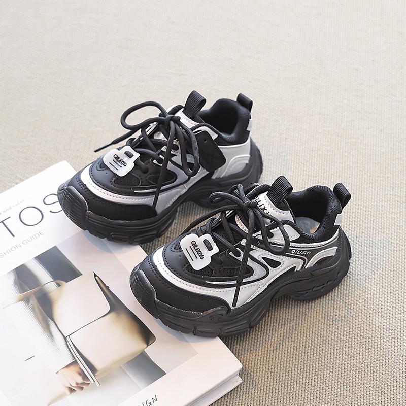Children Running Shoes Air Mesh Breathable Girls Sneakers Handsome 2025 New Kids Sports Shoes Thick Soft Sole Fashion Trendy