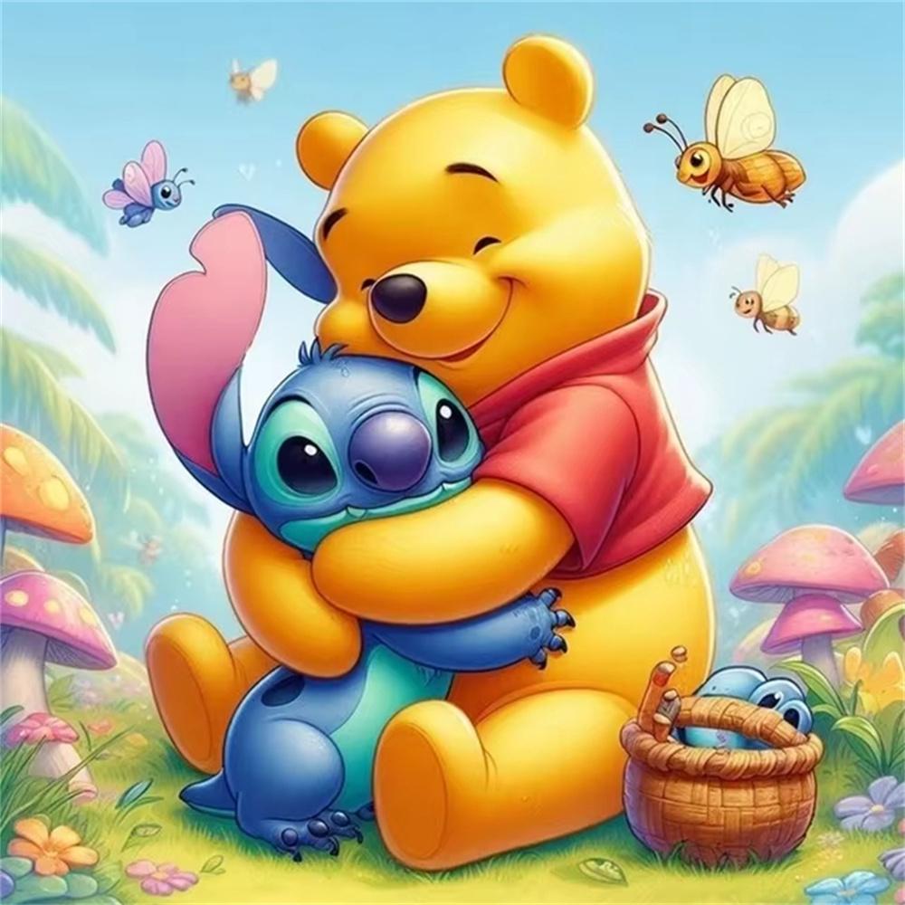 Disney Winnie The Pooh 5D Diamond Painting Full of Diamonds Handmade DIY Cartoon Decorative Painting Diamond Sticker Kit